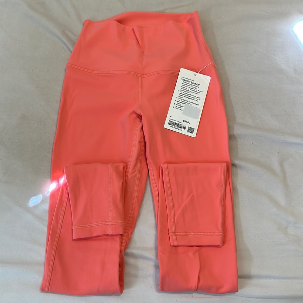 NWT lululemon raspberry cream leggings